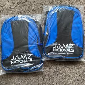 Jamz Nationals blue and black backpacks- set of 2
